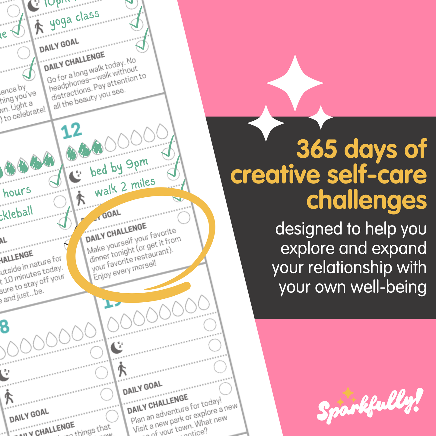 2025 Sparkfully Self-Care Printable Calendar